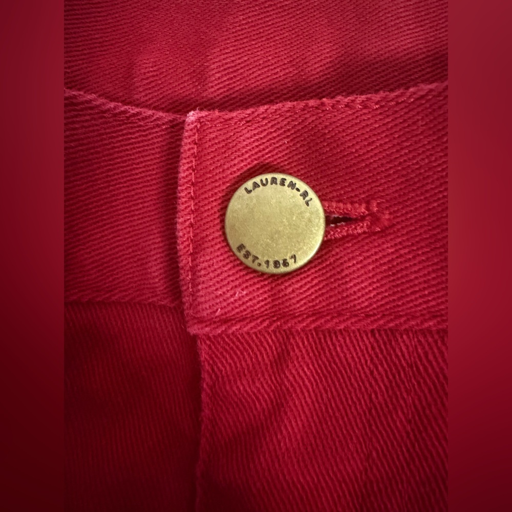 Ralph Lauren Vibrant Red Jeans size 6 - Picture 7 of 7